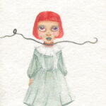 personnage à l'aquarelle en glacis